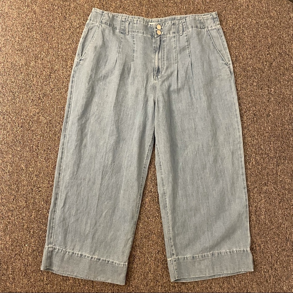 Loft wide leg capri jeans